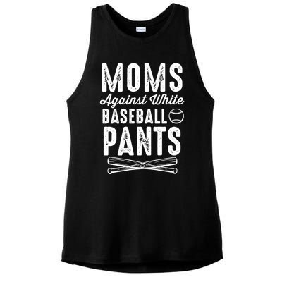 Moms Against White Baseball Pants Softball Baseball Mom Cool Gift Ladies PosiCharge Tri-Blend Wicking Tank