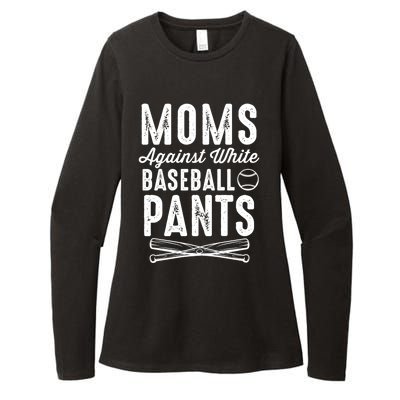 Moms Against White Baseball Pants Softball Baseball Mom Cool Gift Womens CVC Long Sleeve Shirt