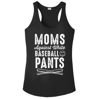 Moms Against White Baseball Pants Softball Baseball Mom Cool Gift Ladies PosiCharge Competitor Racerback Tank