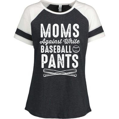 Moms Against White Baseball Pants Softball Baseball Mom Cool Gift Enza Ladies Jersey Colorblock Tee