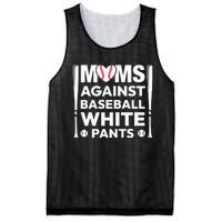 Moms Against White Baseball Pants Funny Groovy Baseball Mama Mesh Reversible Basketball Jersey Tank