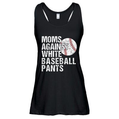 Moms Against White Baseball Pants Funny Baseball Mom Ladies Essential Flowy Tank