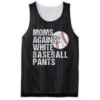 Moms Against White Baseball Pants Funny Baseball Mom Mesh Reversible Basketball Jersey Tank