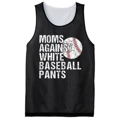 Moms Against White Baseball Pants Funny Baseball Mom Mesh Reversible Basketball Jersey Tank