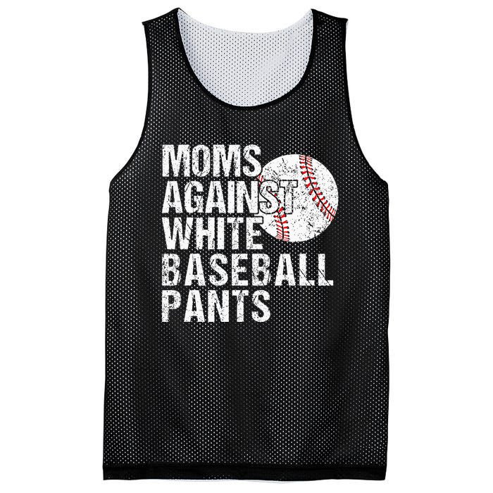 Moms Against White Baseball Pants Funny Baseball Mom Mesh Reversible Basketball Jersey Tank