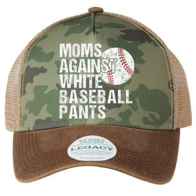 Moms Against White Baseball Pants Funny Baseball Mom Legacy Tie Dye Trucker Hat