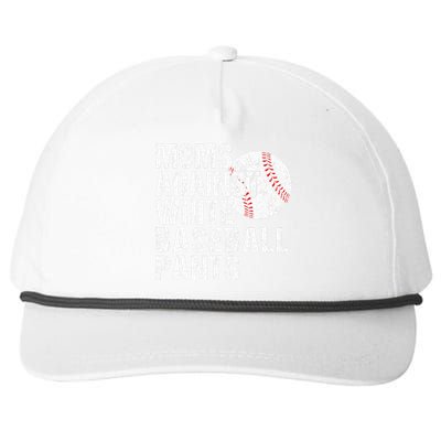 Moms Against White Baseball Pants Funny Baseball Mom Snapback Five-Panel Rope Hat