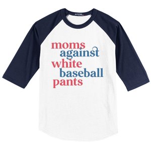 Moms Against White Baseball Pants Baseball Sleeve Shirt