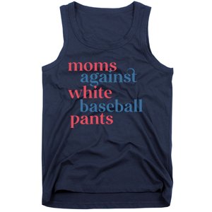 Moms Against White Baseball Pants Tank Top