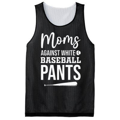 Moms Against White Baseball Pants Funny Baseball Mom Mesh Reversible Basketball Jersey Tank