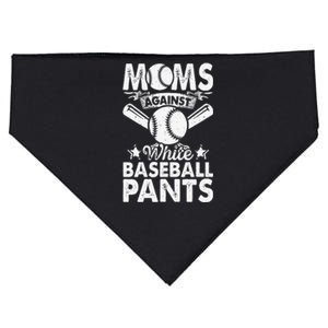 Moms Against White Baseball Pants Funny Baseball Mom Humor USA-Made Doggie Bandana