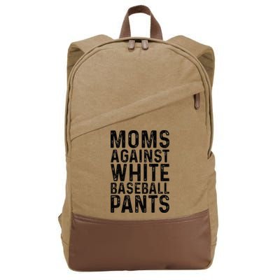 Moms Against White Baseball Pants For Mom Cotton Canvas Backpack