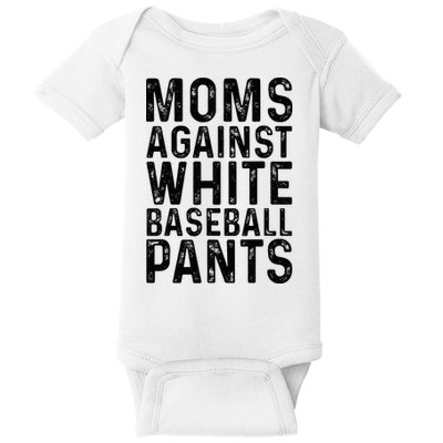 Moms Against White Baseball Pants For Mom Baby Bodysuit