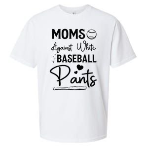 Moms Against White Baseball Pants Funny Baseball Season Mom Sueded Cloud Jersey T-Shirt