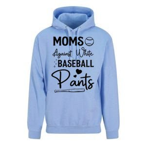 Moms Against White Baseball Pants Funny Baseball Season Mom Unisex Surf Hoodie