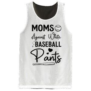 Moms Against White Baseball Pants Funny Baseball Season Mom Mesh Reversible Basketball Jersey Tank