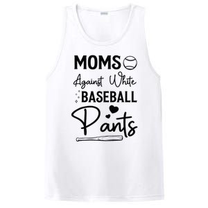 Moms Against White Baseball Pants Funny Baseball Season Mom PosiCharge Competitor Tank