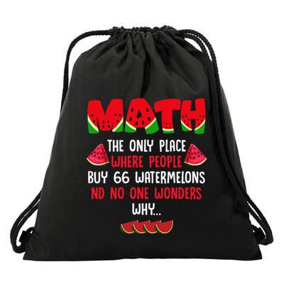 Math And Watermelons Mathematics Calculation Numbers Gift Drawstring Bag