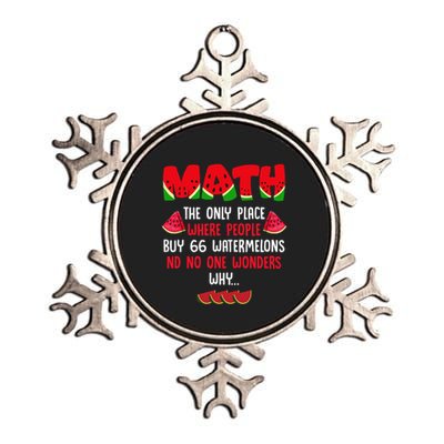 Math And Watermelons Mathematics Calculation Numbers Gift Metallic Star Ornament