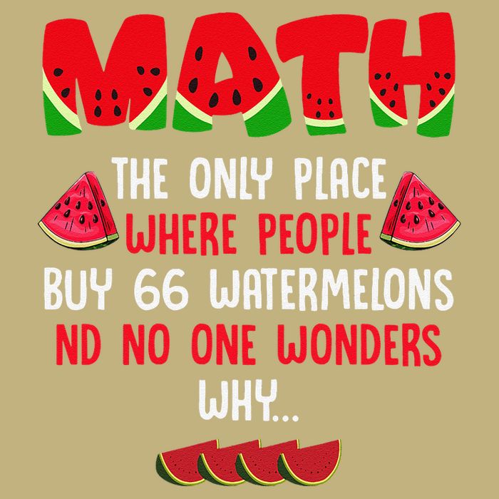 Math And Watermelons Mathematics Calculation Numbers Gift Mousepad
