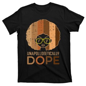 Melanin Afro Woman Unapologetically Dope Black History T-Shirt