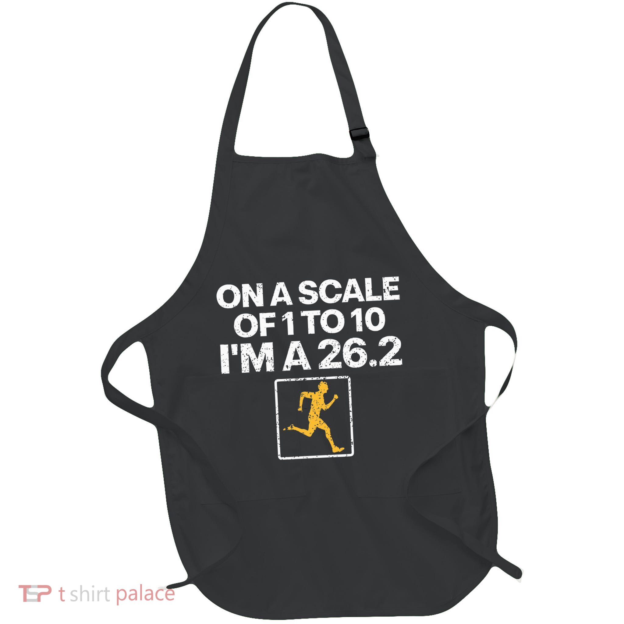 Marathon Art Women Marathon Finisher 26.2 Running Full-Length Apron With Pockets