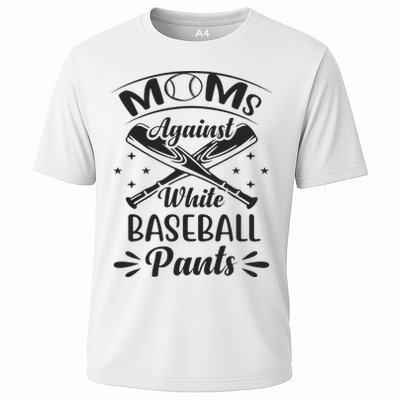 Moms Against White Baseball Pants Cooling Performance Crew T-Shirt