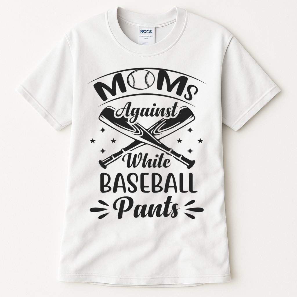 Moms Against White Baseball Pants Tall T-Shirt