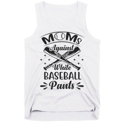 Moms Against White Baseball Pants Tank Top