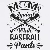 Moms Against White Baseball Pants Women's V-Neck T-Shirt