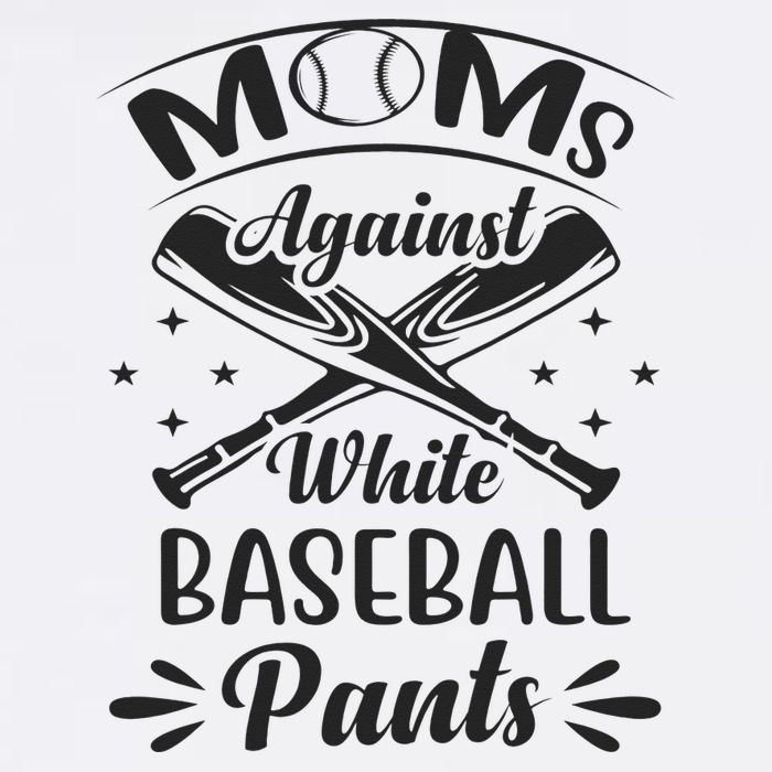 Moms Against White Baseball Pants Women's V-Neck T-Shirt