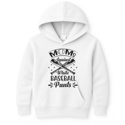 Moms Against White Baseball Pants Kids Hoodie
