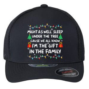 Might As Well Sleep Under The Tree Christmas Family Matching Funny Gift Flexfit Unipanel Trucker Cap