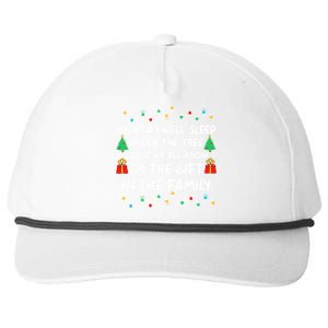 Might As Well Sleep Under The Tree Christmas Family Matching Funny Gift Snapback Five-Panel Rope Hat