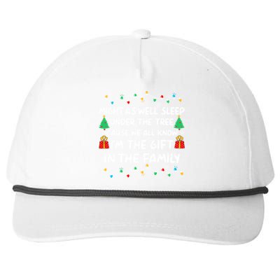 Might As Well Sleep Under The Tree Christmas Family Matching Funny Gift Snapback Five-Panel Rope Hat