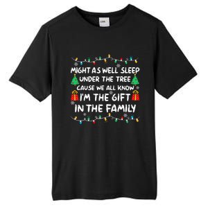 Might As Well Sleep Under The Tree Christmas Family Matching Funny Gift Tall Fusion ChromaSoft Performance T-Shirt