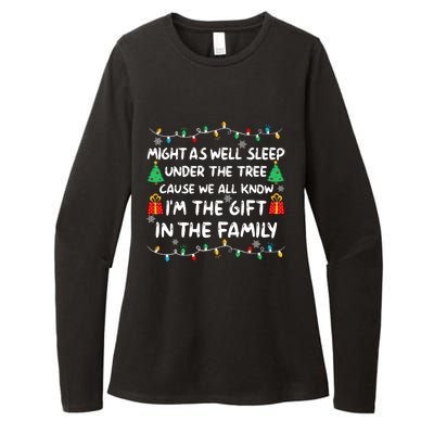 Might As Well Sleep Under The Tree Christmas Family Matching Funny Gift Womens CVC Long Sleeve Shirt