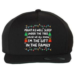 Might As Well Sleep Under The Tree Christmas Family Matching Funny Gift Wool Snapback Cap