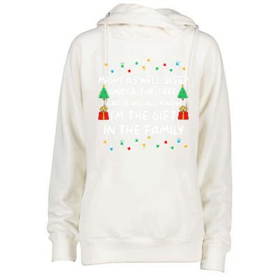 Might As Well Sleep Under The Tree Christmas Family Matching Funny Gift Womens Funnel Neck Pullover Hood