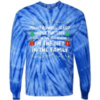 Might As Well Sleep Under The Tree Christmas Family Matching Funny Gift Tie-Dye Long Sleeve Shirt