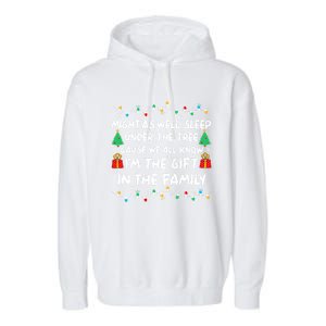 Might As Well Sleep Under The Tree Christmas Family Matching Funny Gift Garment-Dyed Fleece Hoodie