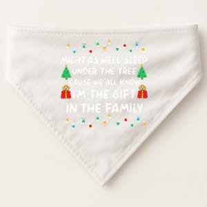 Might As Well Sleep Under The Tree Christmas Family Matching Funny Gift USA-Made Doggie Bandana