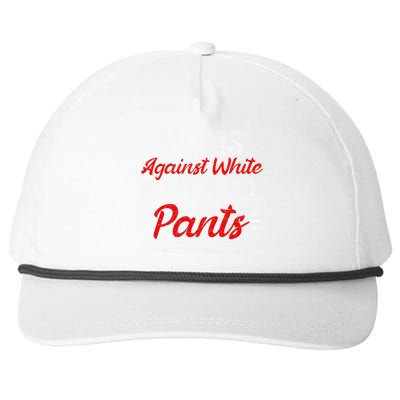 Moms Against White Baseball Pants Funny Baseball Mom Snapback Five-Panel Rope Hat