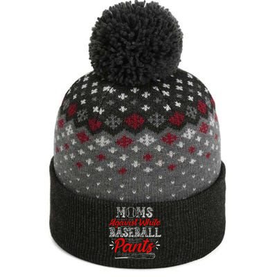 Moms Against White Baseball Pants Funny Baseball Mom The Baniff Cuffed Pom Beanie