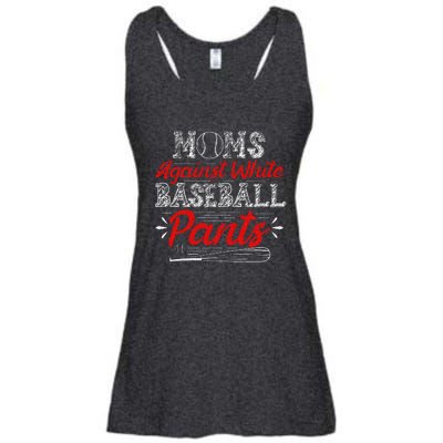 Moms Against White Baseball Pants Funny Baseball Mom Ladies Essential Flowy Tank