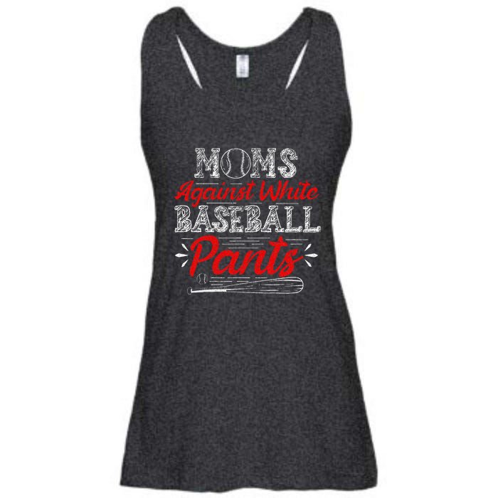 Moms Against White Baseball Pants Funny Baseball Mom Ladies Essential Flowy Tank