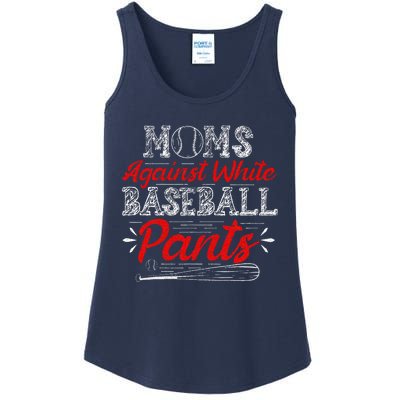 Moms Against White Baseball Pants Funny Baseball Mom Ladies Essential Tank