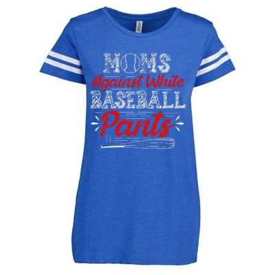 Moms Against White Baseball Pants Funny Baseball Mom Enza Ladies Jersey Football T-Shirt