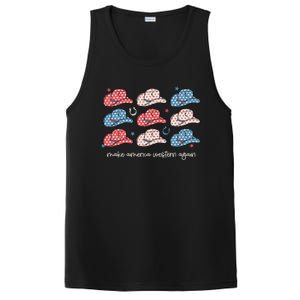 Make America Western Again Cow America Flag 4th Of July Gift PosiCharge Competitor Tank