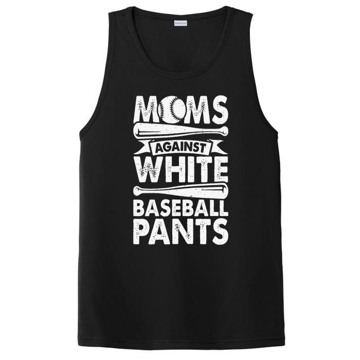 Moms Against White Baseball Pants Baseball Mom Funny PosiCharge Competitor Tank